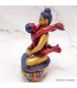 Statuette Bouddha Shakti rouge et or 13 cm Statuettes Bouddhistes SHAKTI23