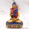 Statuette bouddhiste tibetaine Bouddha Shakti rouge et or 13 cm - Statuettes bouddhistes tibétaines artisanales