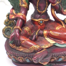 Tara Verte statuette bouddhiste 15 cm - Artisanat Tibétain - Statuettes bouddhistes tibétaines artisanales