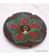 Porte-encens galette Lotus bois et pierres Brûleurs et porte-encens PET25.3
