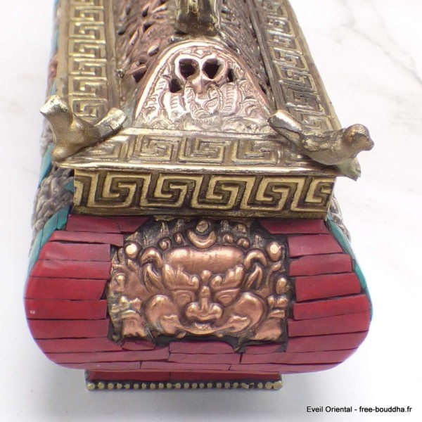 Porte-encens bouddhiste Signes Auspicieux Encens tibétains, accessoires MAPD5