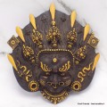 Petit masque en résine Mahakala / Bhairava Statuettes Bouddhistes CHEP3