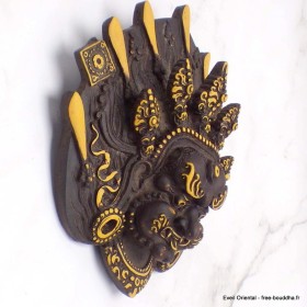 Petit masque en résine Mahakala / Bhairava Statuettes Bouddhistes CHEP3