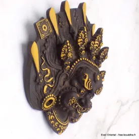 Petit masque en résine Mahakala / Bhairava - Sculpture, tableau, masque mural bouddhiste