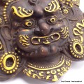Petit masque en résine Mahakala / Bhairava Statuettes Bouddhistes CHEP3