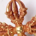 Double dorjé tibétain 8 branches plaqué or - Dordjé, double dorjé (sans cloche)