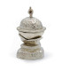 Kapala tibétain plaqué argent 14 cm Kapala bouddhiste KAP4