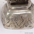 Kapala tibétain plaqué argent 14 cm Kapala bouddhiste KAP4