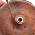 Porte-encens tibétain bhoutanais Lotus en bois naturel - Porte-encens tibétains