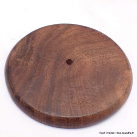 Porte-encens bhoutanais galette en bois naturel Objets rituels bouddhistes PEL3