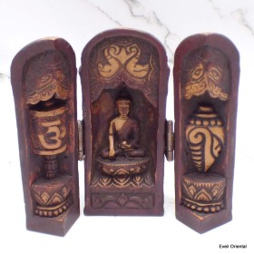 Temple bouddhiste de voyage antique 12 cm Statuettes Bouddhistes TEMP1