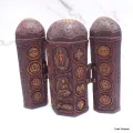 Statuette bouddhiste Temple triptyque de voyage antique 12 cm - Stupas, temples bouddhistes