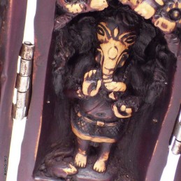 Temple triptyque Ganesh antique 12 cm 