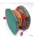 Damaru tibétain 12 cm décoré de pierres-ap Damaru tibétain Chod DAMA12-a