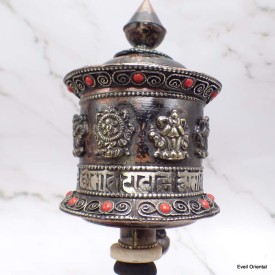 Moulin à prières tibétain 30 cm patine ancienne Moulins à Prières tibétains MAA16