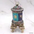 Moulin à prières sur dorjé coloré 12,5 cm - Moulins à Prières tibétains