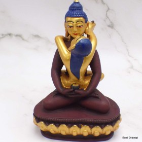 Statuette bouddhiste Shakti 13 cm bordeau or 