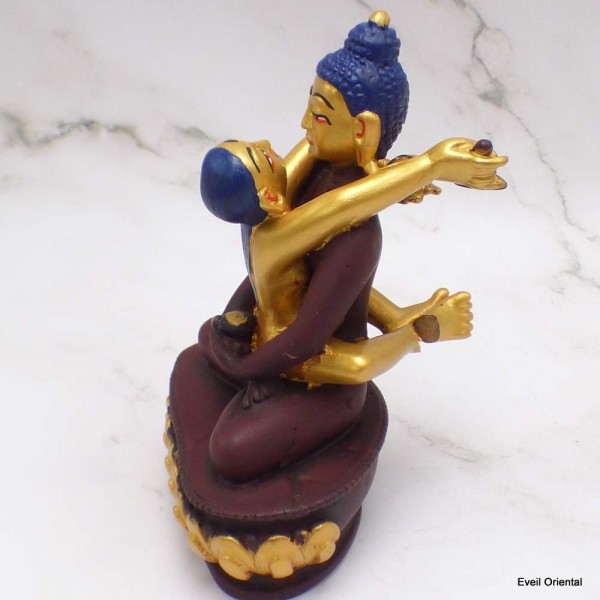 Statuette bouddhiste Shakti 13 cm bordeau or Statuettes Bouddhistes SHAKTI25