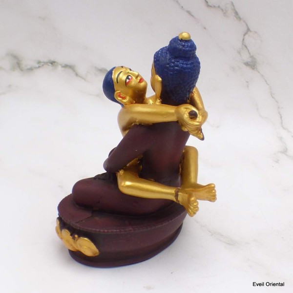 Statuette bouddhiste Shakti 13 cm bordeau or Statuettes Bouddhistes SHAKTI25