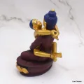 Statuette bouddhiste bouddha Shakti 13 cm bordeau or - Statuettes bouddhistes tibétaines artisanales