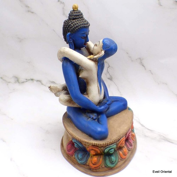 Grande statuette Shakti turquoise 20 cm 