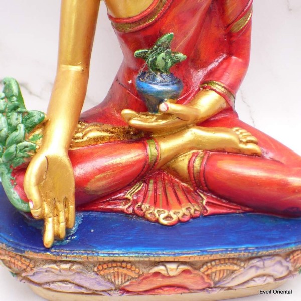 Statuette Bouddha de Médecine 22 cm or fin Statuettes Bouddhistes STABM15