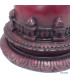 Stupa tibétain rouge forme dôme 19 cm Statuettes Bouddhistes STUR1