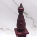 Statuette bouddhiste Stupa tibétain rouge forme dôme 19 cm - Certifié Authentique - Objets rituels bouddhistes
