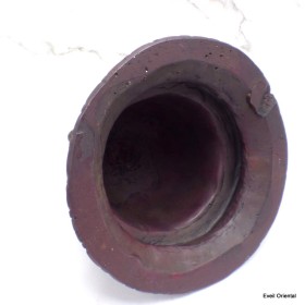 Stupa tibétain rouge forme dôme 19 cm Statuettes Bouddhistes STUR1