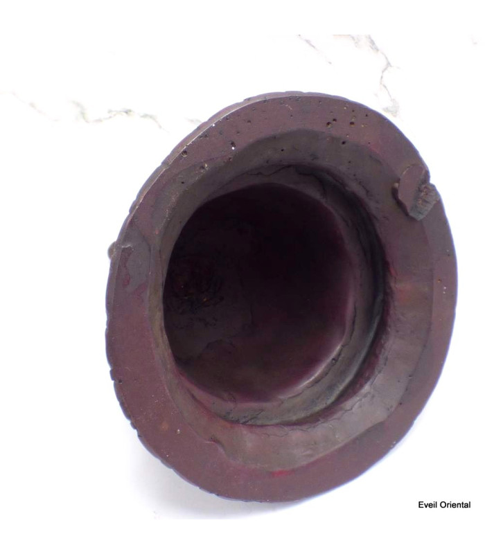 Stupa tibétain rouge forme dôme 19 cm Statuettes Bouddhistes STUR1