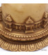 Stupa tibétain patine naturelle forme dôme 19 cm Objets rituels bouddhistes STUR2