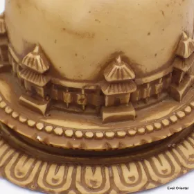 Statuette bouddhiste Stupa tibétain patine naturelle forme dôme 19 cm - Objets rituels bouddhistes