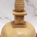 Stupa tibétain patine naturelle forme dôme 19 cm Objets rituels bouddhistes STUR2