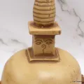 Statuette bouddhiste Stupa tibétain patine naturelle forme dôme 19 cm - Objets rituels bouddhistes