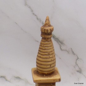 Stupa tibétain patine naturelle forme dôme 19 cm Statuettes Bouddhistes STUR2