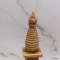 Stupa tibétain patine naturelle forme dôme 19 cm Objets rituels bouddhistes STUR2