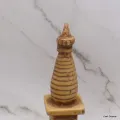 Statuette bouddhiste Stupa tibétain patine naturelle forme dôme 19 cm - Objets rituels bouddhistes