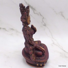 Statuette Tara blanche 15 cm patine antique Statuettes Bouddhistes STB6