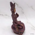 Statuette bouddhiste Tara blanche 15 cm patine antique - Statuettes bouddhistes tibétaines artisanales