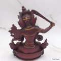 Statuette bouddhiste Manjushri 15 cm patine antique - Statuettes bouddhistes tibétaines artisanales