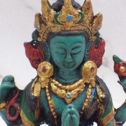 Statuette divinité bouddhiste 4 bras 15 cm 