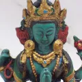 Statuette tibetaine divinité bouddhiste 4 bras 15 cm - Statuettes bouddhistes tibétaines artisanales