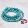 Mala de prières en véritables Turquoise du Tibet Mala tibétain 108 perles MALATT