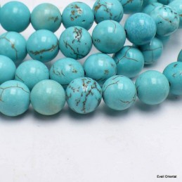 Mala de prières en véritables Turquoise du Tibet Mala tibétain 108 perles MALATT