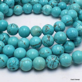 Mala de prières en véritables Turquoise du Tibet Mala tibétain 108 perles MALATT