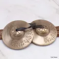 Tingshas tibétaines antiques mantra de Cherezi 7,6 cm - Objets rituels bouddhistes