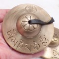 Tingshas tibétaines antiques mantra de Cherezi 7,6 cm Tingsha tibétaine cymbales TPN1