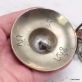 Tingshas tibétaines symbole de la lune 7 cm Tingsha tibétaine cymbales TPN3