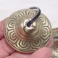 Tingshas tibétaines pétales de fleurs 4,6 cm - Objets rituels bouddhistes