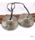 Tingshas tibétaines cymbales fleurs 4,7 cm Tingsha tibétaine cymbales TPN6